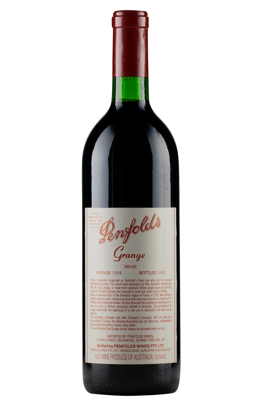 Penfolds Grange 1989 – Hedonism Wines