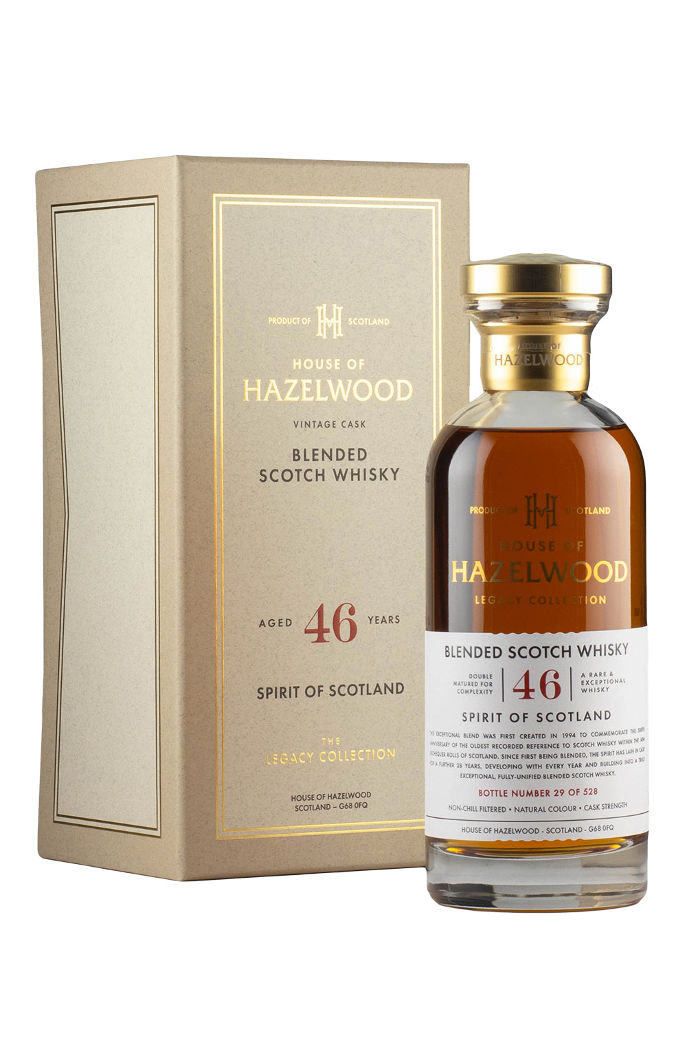 Spirit of Scotland 46 Year Old Blended Scotch House of Hazelwood