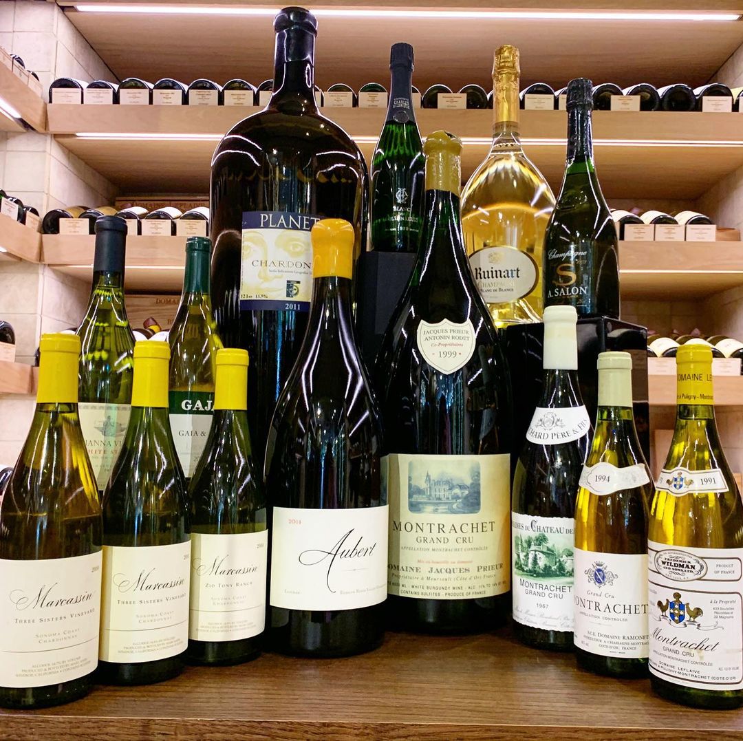 A selection of fine white wines in large format