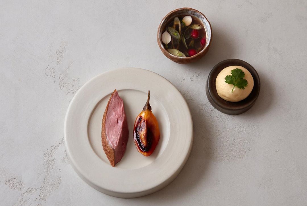 A dish from Hide's Michelin-starred a la carte menu