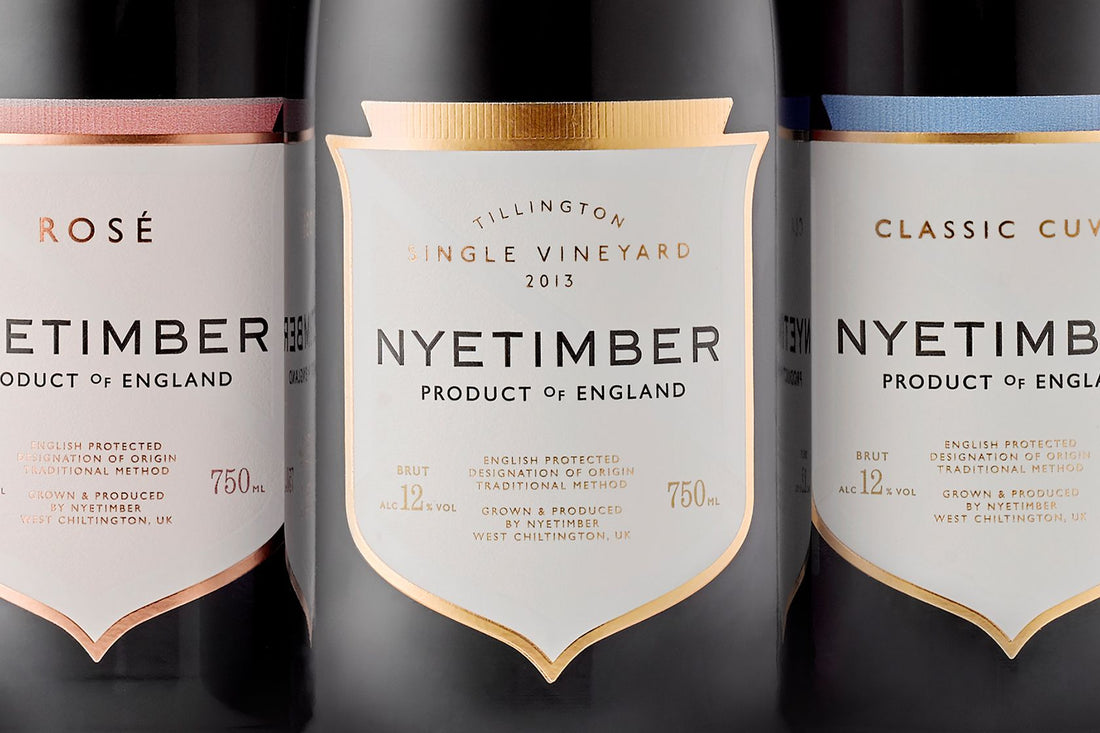 A line-up of Nyetimber sparkling wines