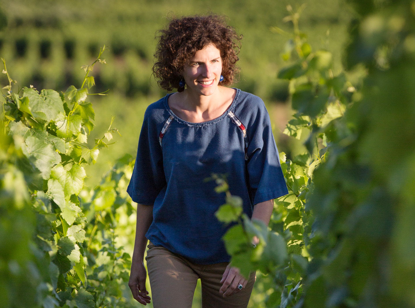 Alice Paillard in the vineyard