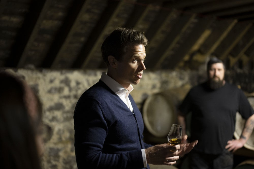 Jonathan holding court during a tasting of fine Scottish whisky