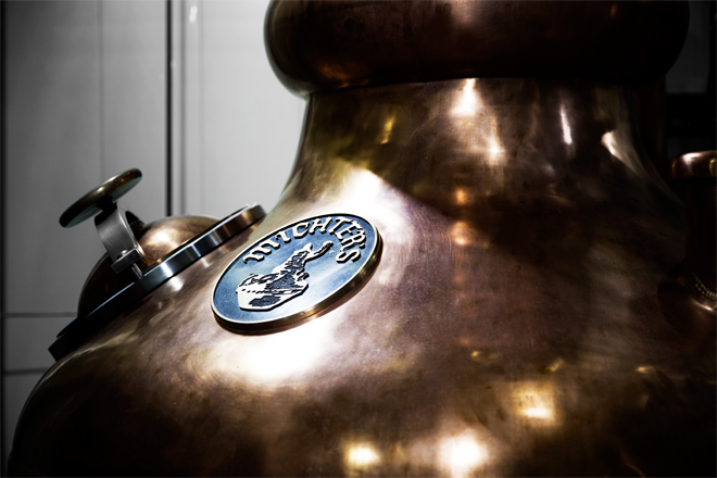One of the copper stills at Michter's distillery