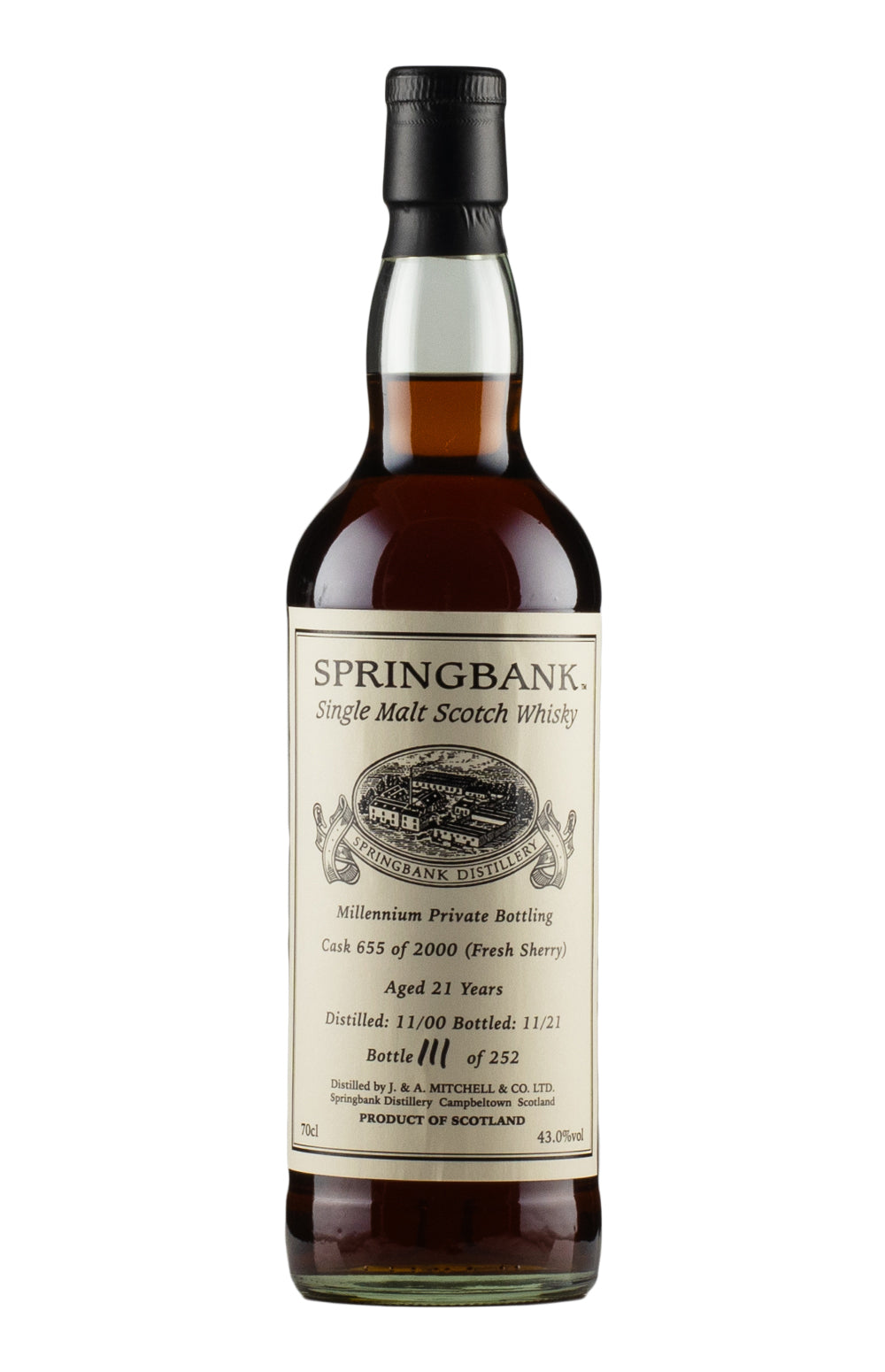 Springbank 21 Year Old Millennium Cask Fresh Sherry 2000