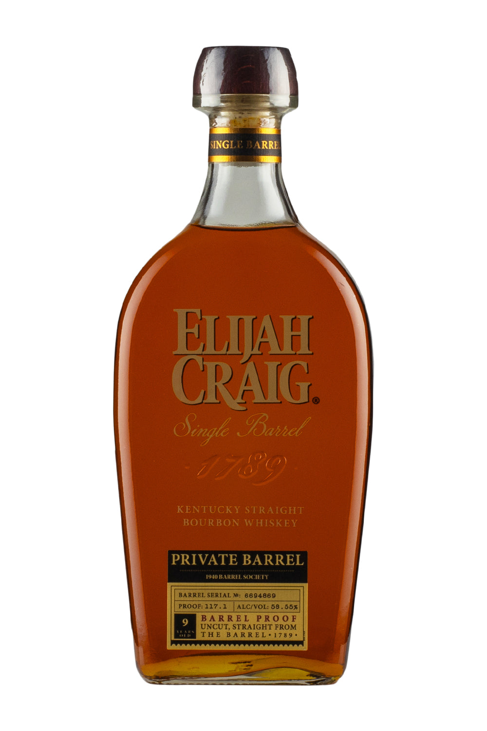 Elijah Craig Barrel Proof Barrel Pick for Kappy`s