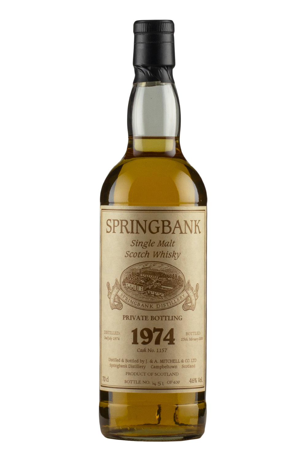 Springbank 28 Year Old Private Cask 1157 1974