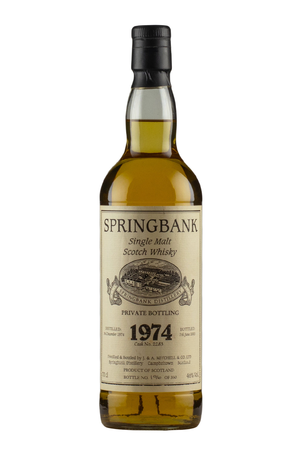 Springbank 28 Year Old Private Cask 2283 1974