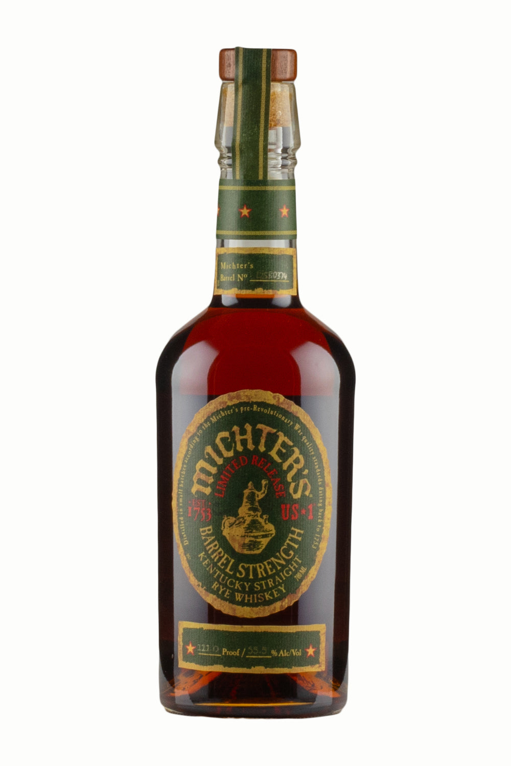 Michters Barrel Strength Rye (2025 Release) 55.5%