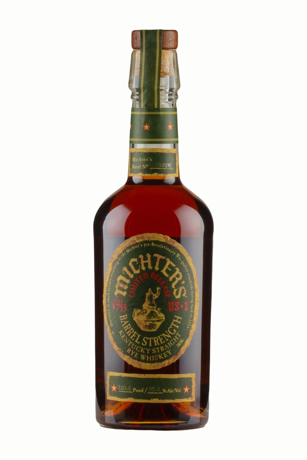 Michters Barrel Strength Rye (2025 Release) 55.3%