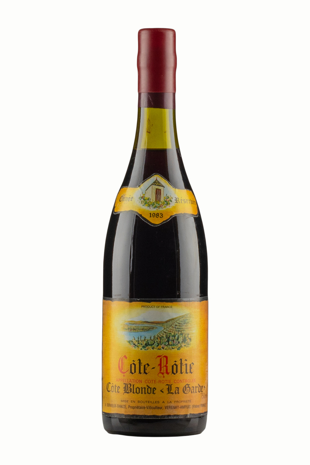Cote Rotie Cuvee Reservee Cote Blonde la Garde Dervieux Thaize 1983