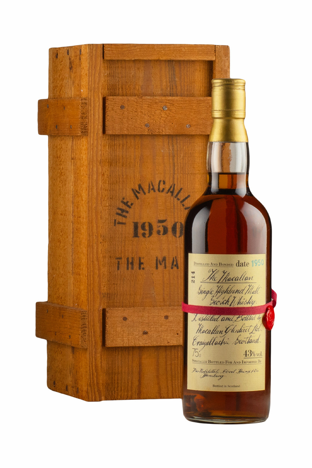 Macallan Handwritten Label 1950