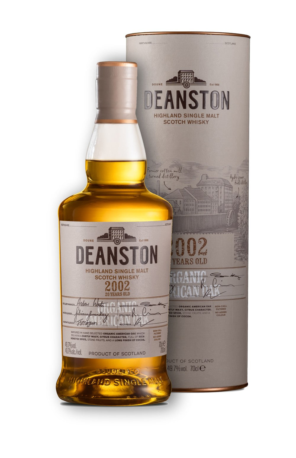 Deanston 20 Year Old Organic American Oak 2002