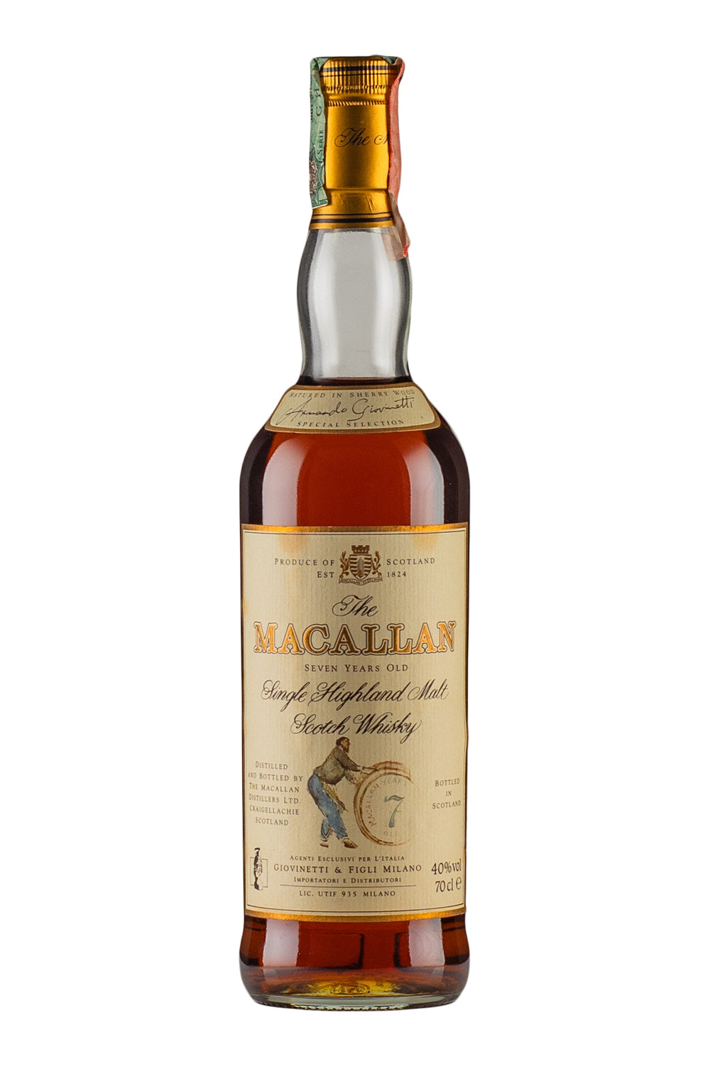 Macallan 7 Year Old Armando Giovinetti Special Selection c.1980s