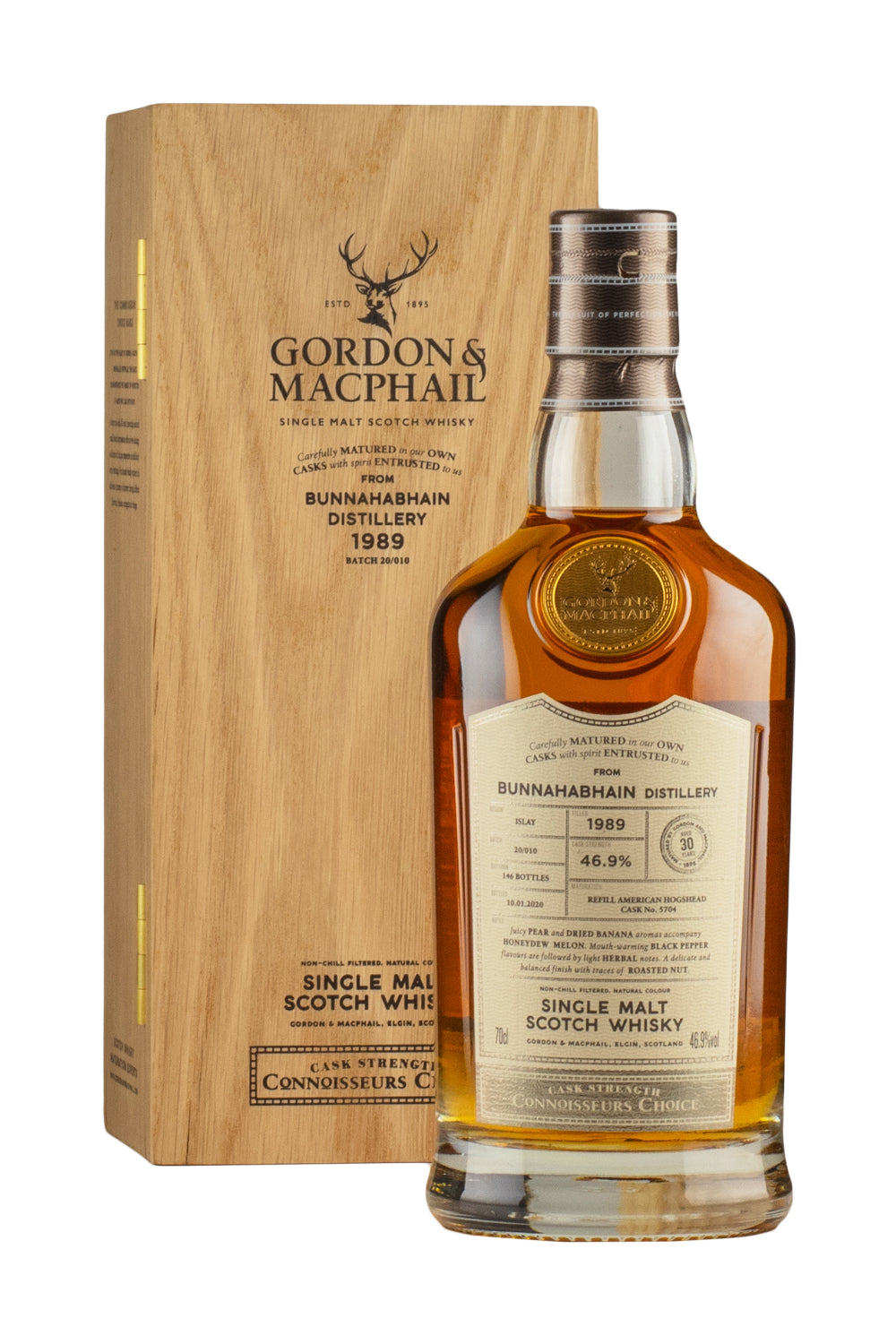 Bunnahabhain 30 Year Old Connoisseurs Choice Gordon and MacPhail 1989