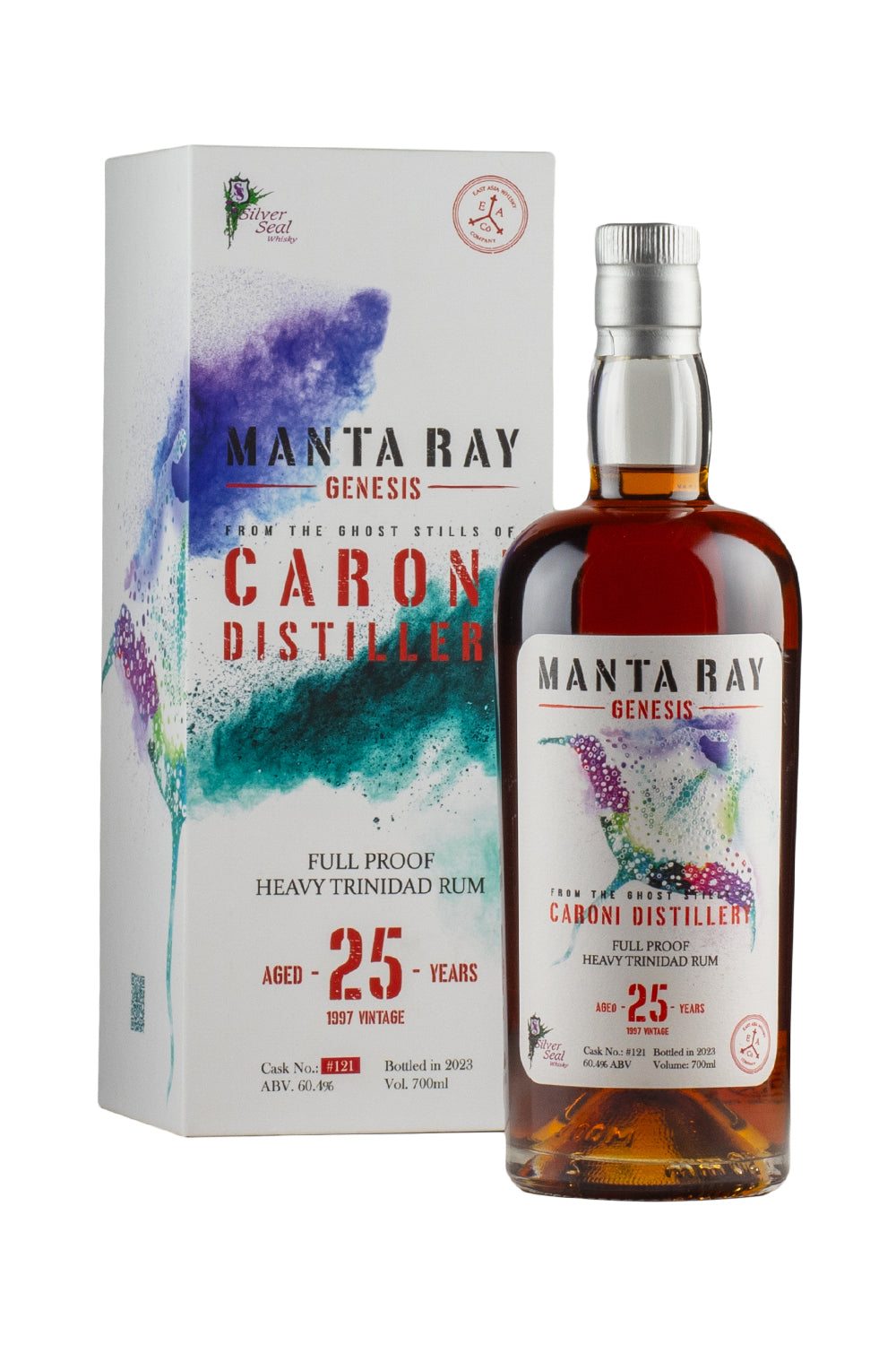 Caroni 25 Year Old Manta Ray Genesis Silver Seal 1997