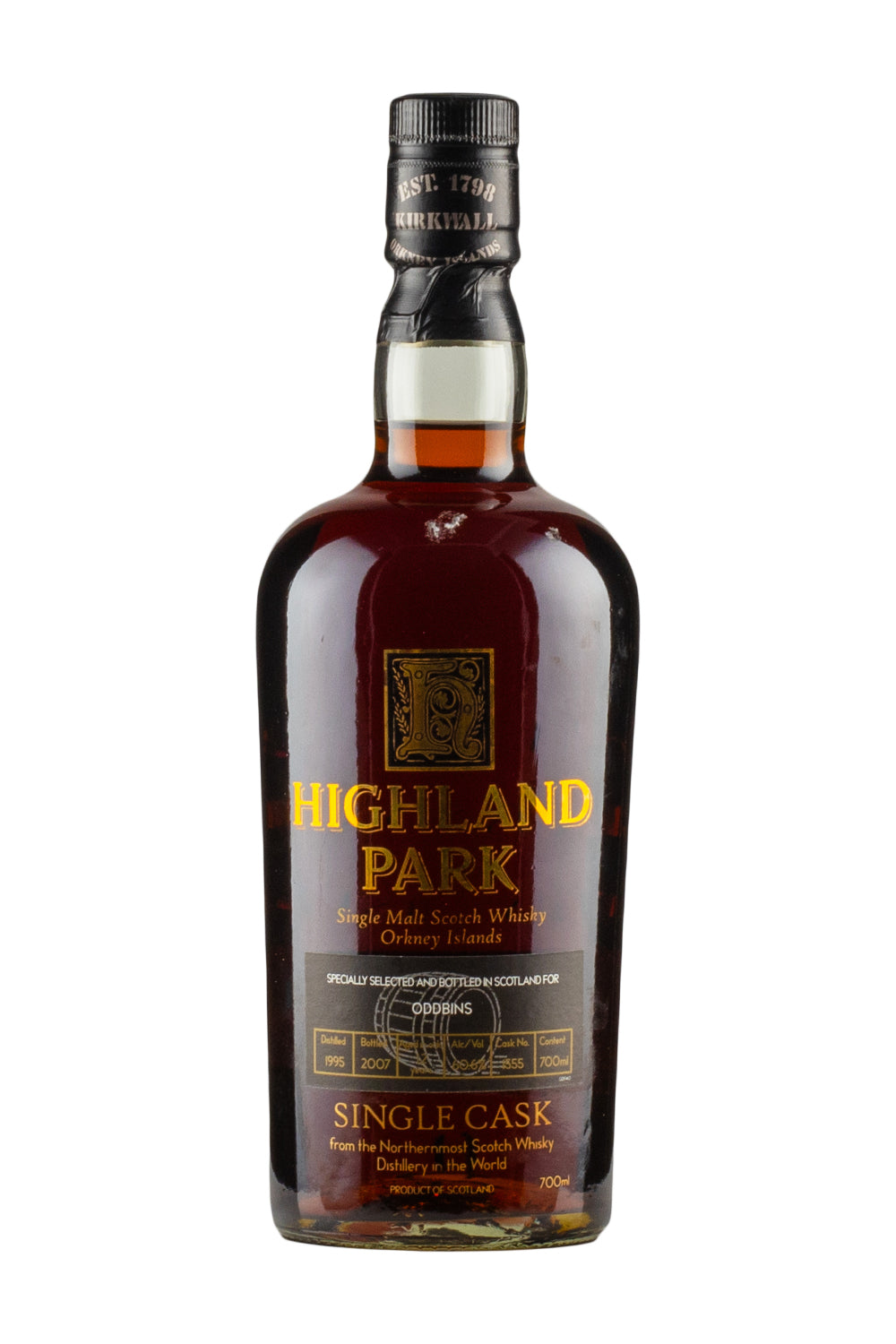 Highland Park 12 Year Old Single Cask #1555 for Oddbins 1995