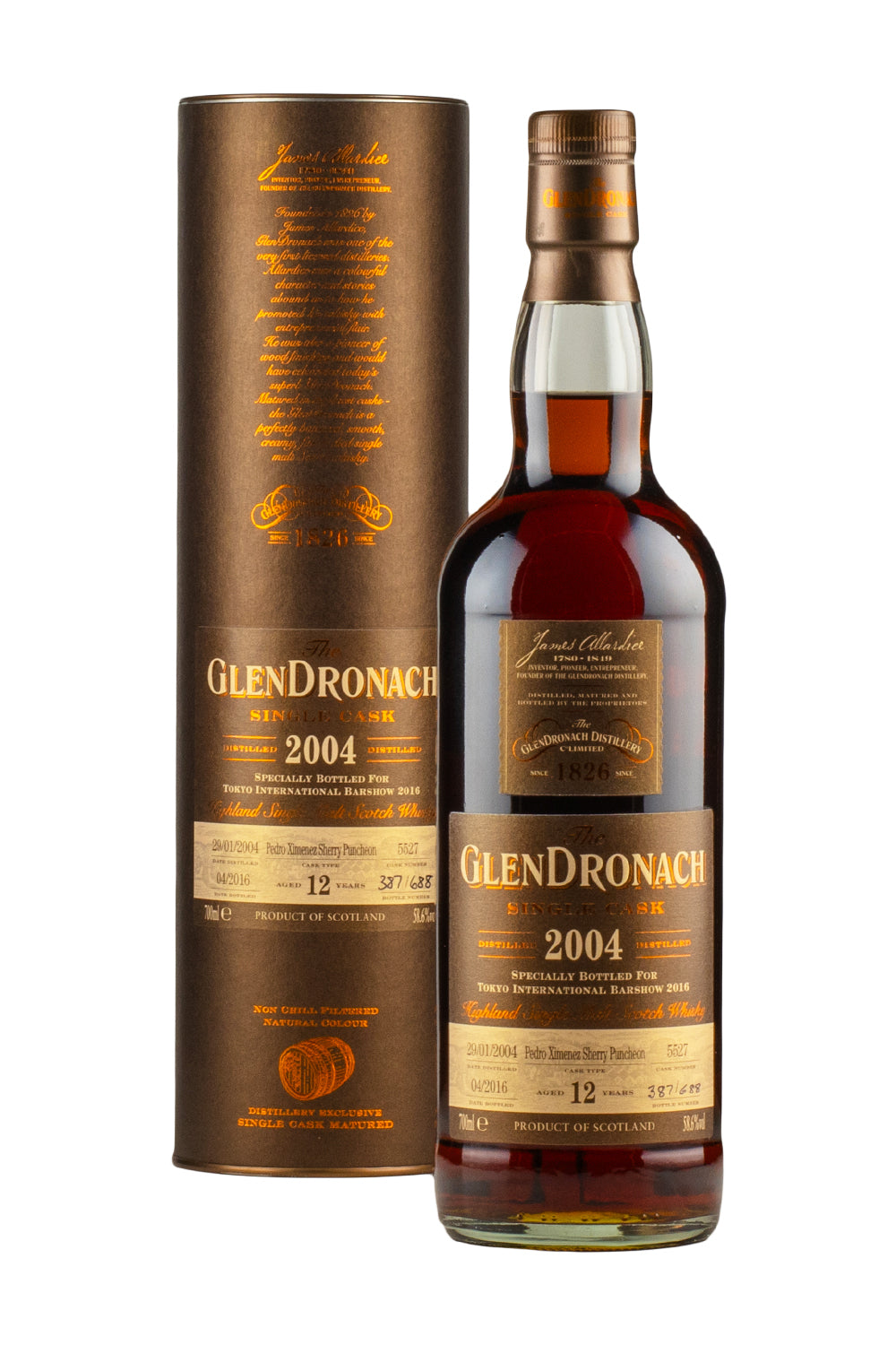 Glendronach 12 Year Old Single PX Cask #5527 for Tokyo International Bar Show 2004