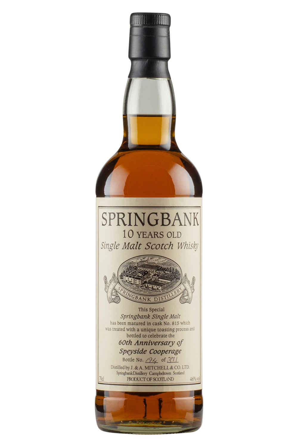 Springbank 10 Year Old Private Cask 815 for Speyside Cooperage