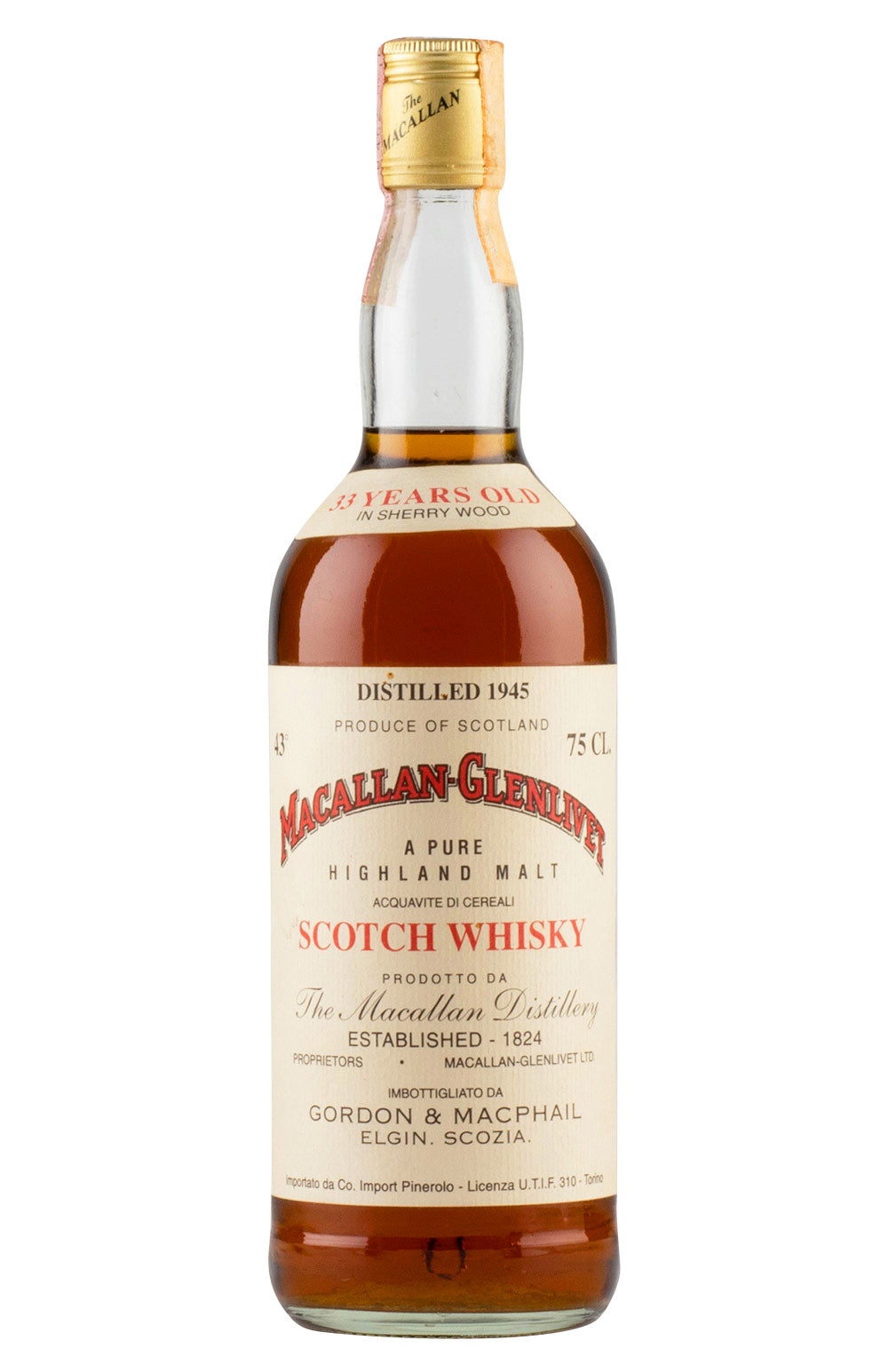 Macallan 33 Year Old Gordon & MacPhail 1945