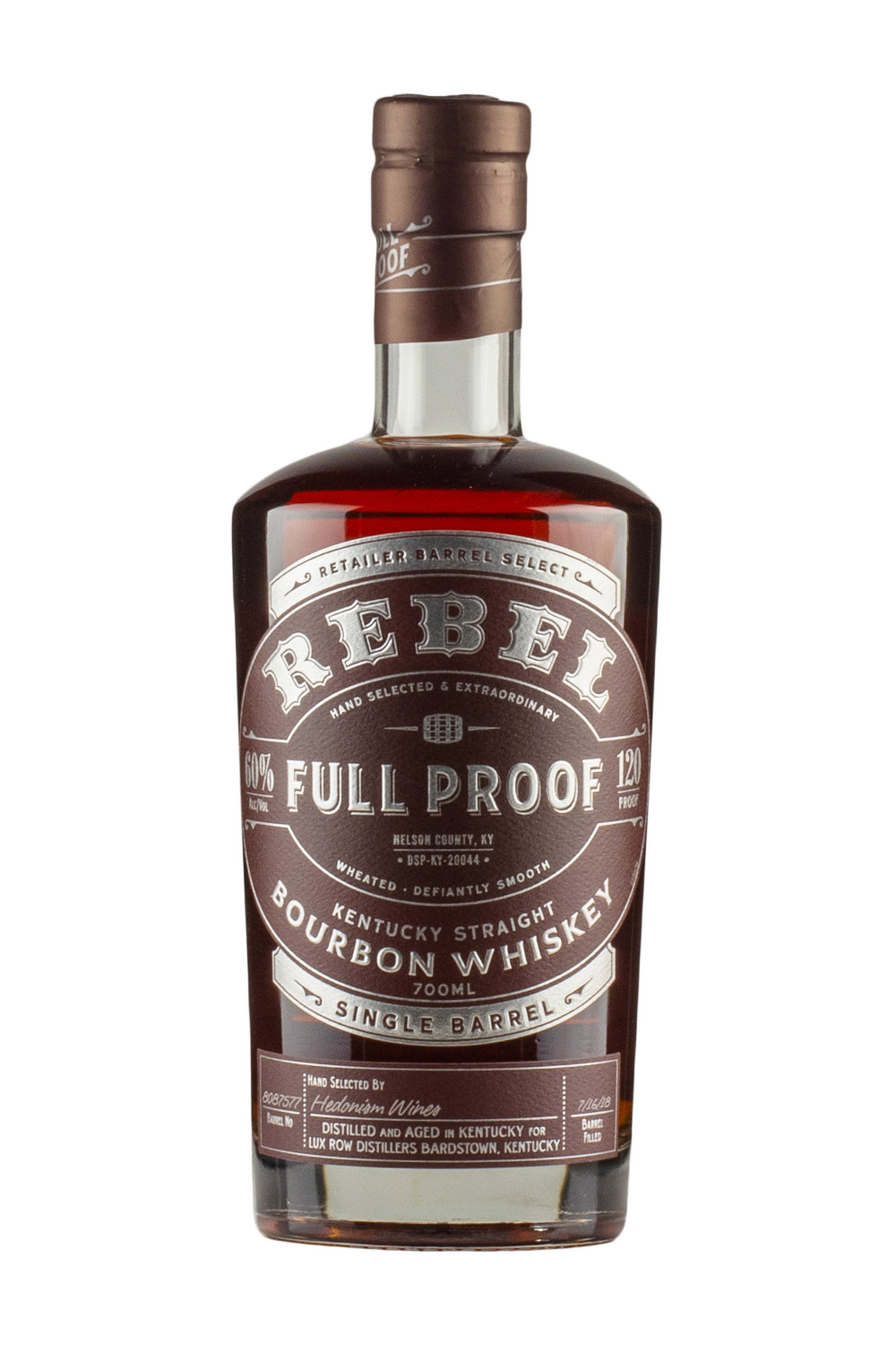 Rebel Full Proof Single Barrel Bourbon (Exclusive to Hedonism Wines)