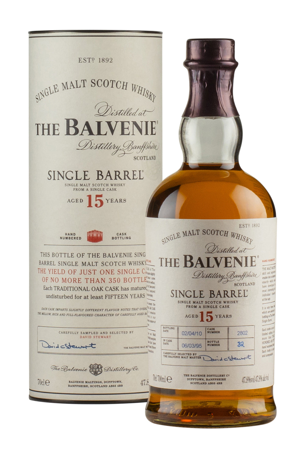 Balvenie 15 Year Old Single Barrel #2802 1995