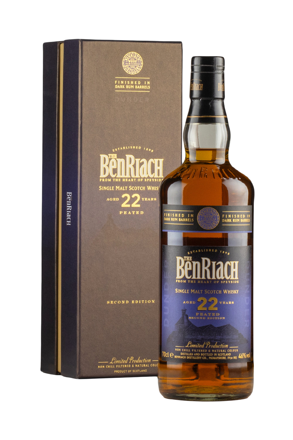 Benriach 22 Year Old Dunder Peated Dark Rum Finish