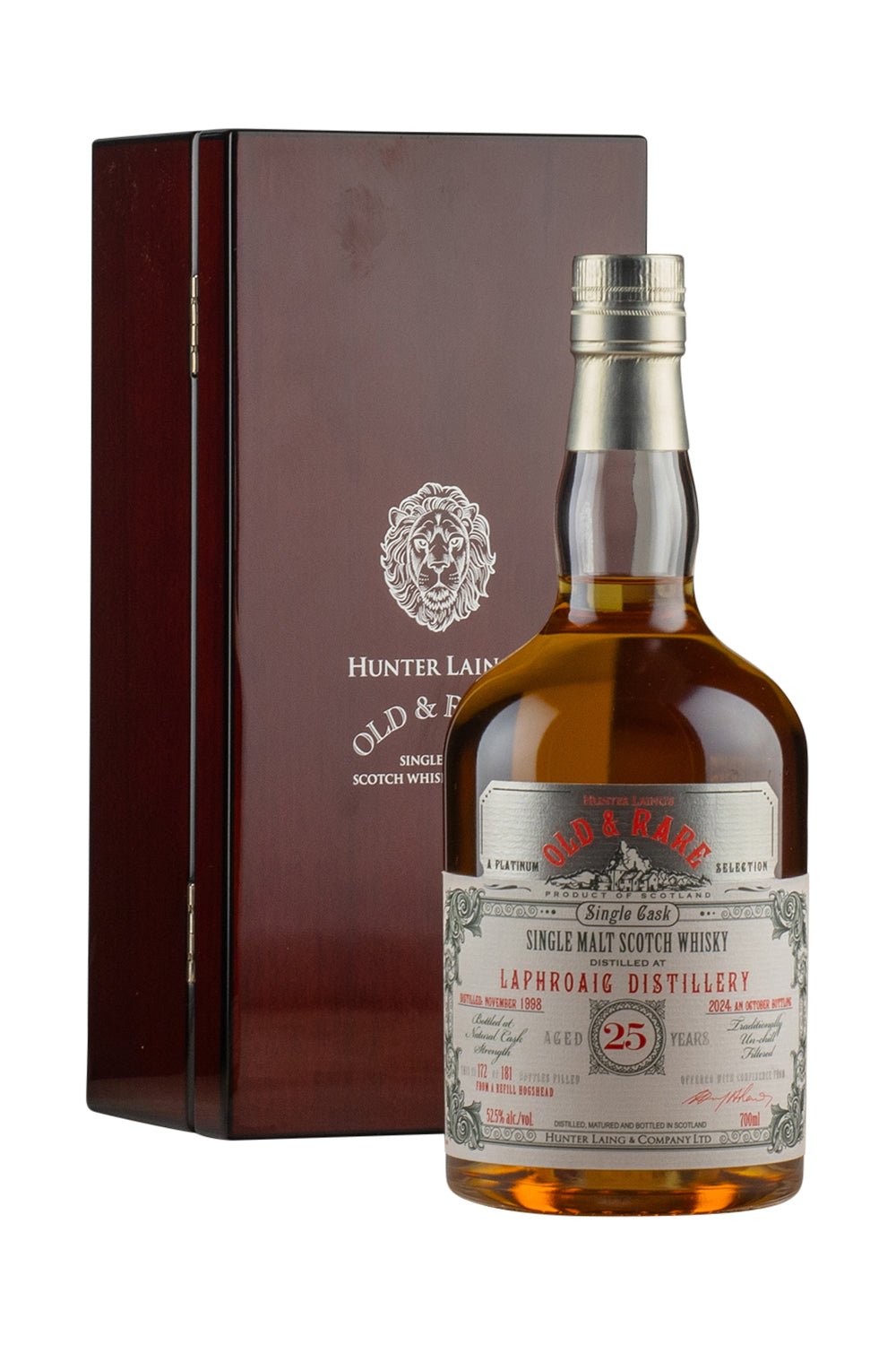 Laphroaig 25 Year Old `Old and Rare` Hunter Laing 1998