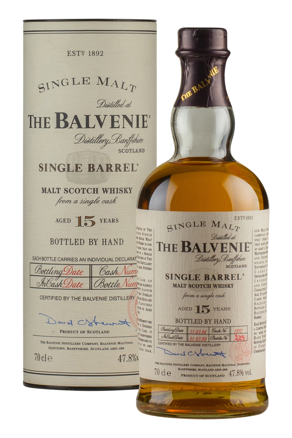 Balvenie 15 Year Old Single Sherry Cask 1972 1989