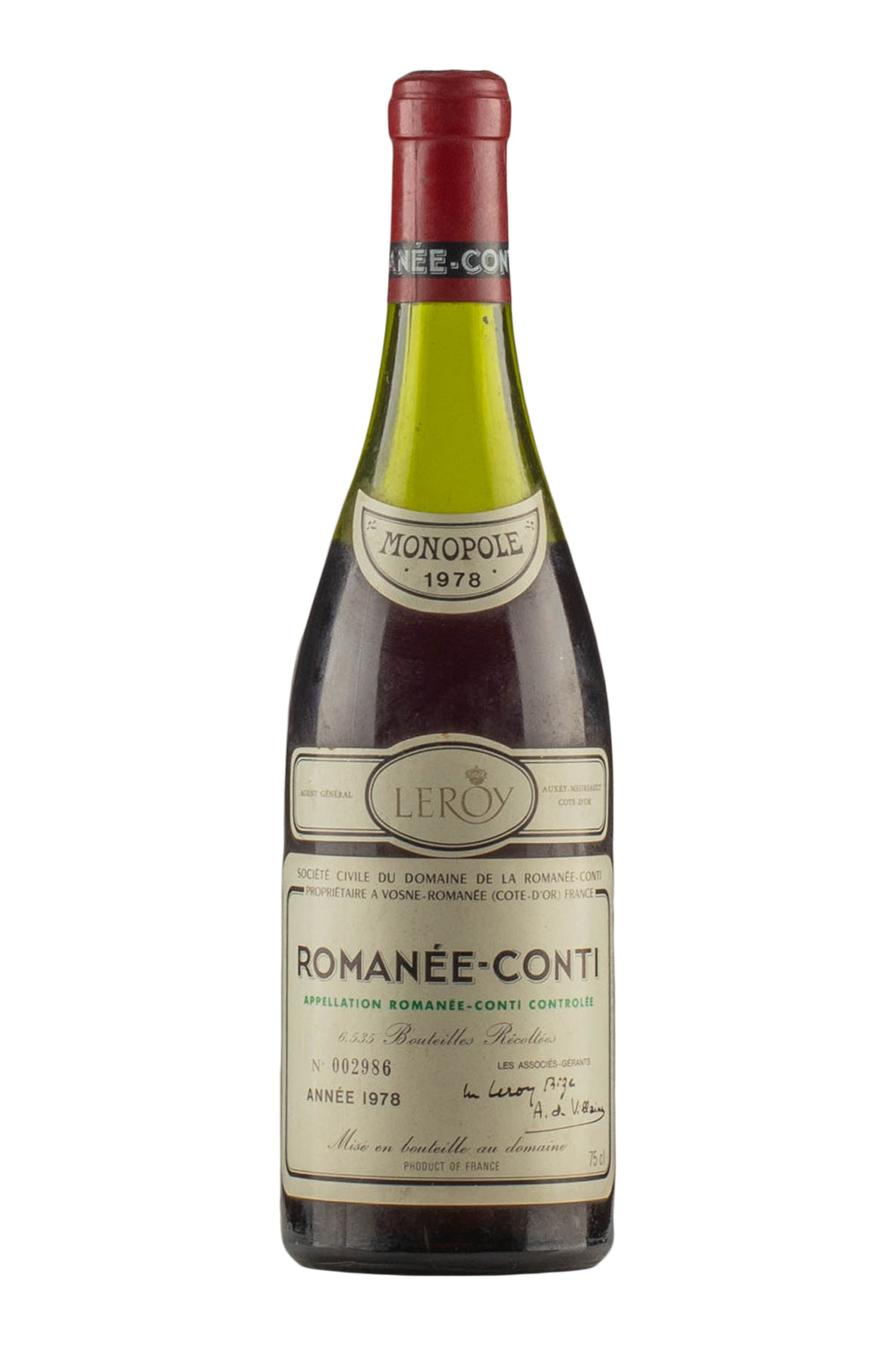 Romanee Conti DRC (Mid-Shoulder) 1978
