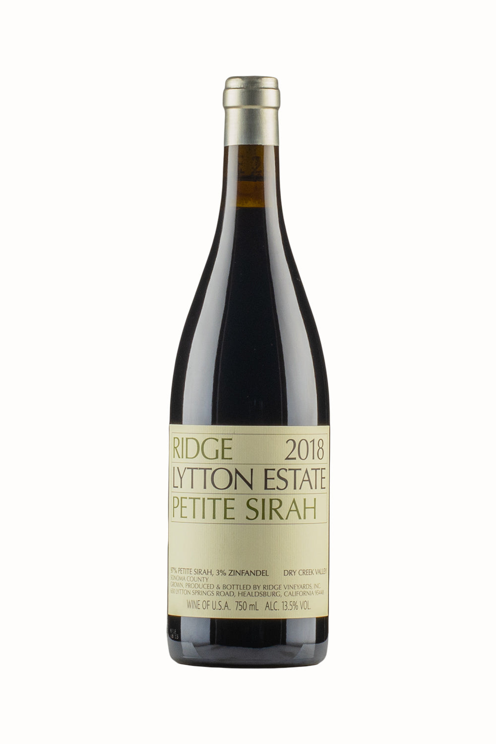Ridge Lytton Estate Petite Sirah 2018