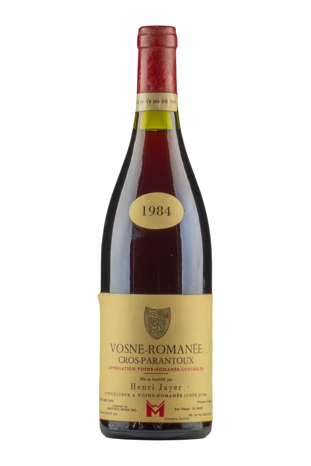 Vosne Romanee Cros Parantoux Henri Jayer 1984