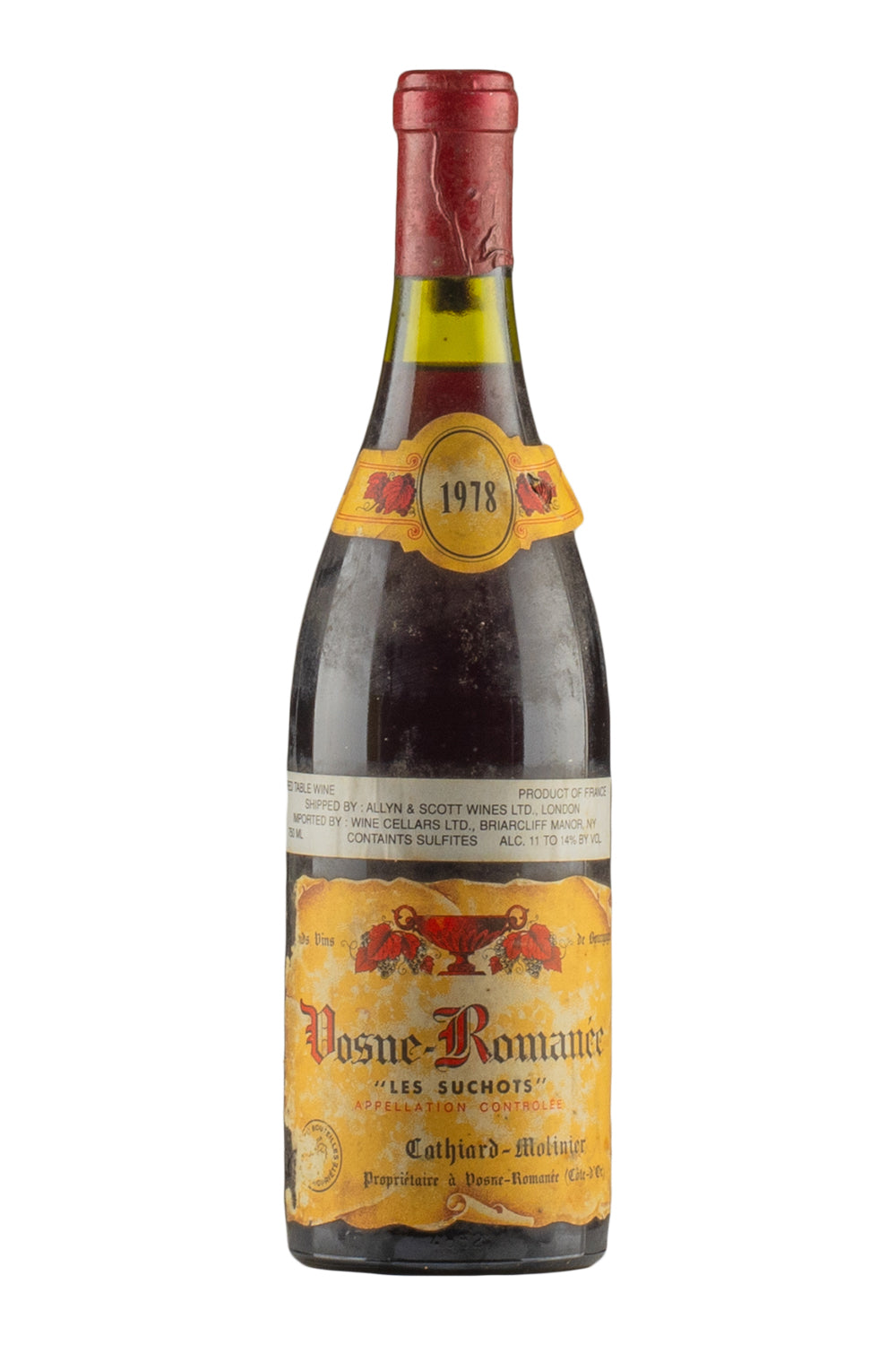 Vosne Romanee Les Suchots Cathiard-Molinier 1978