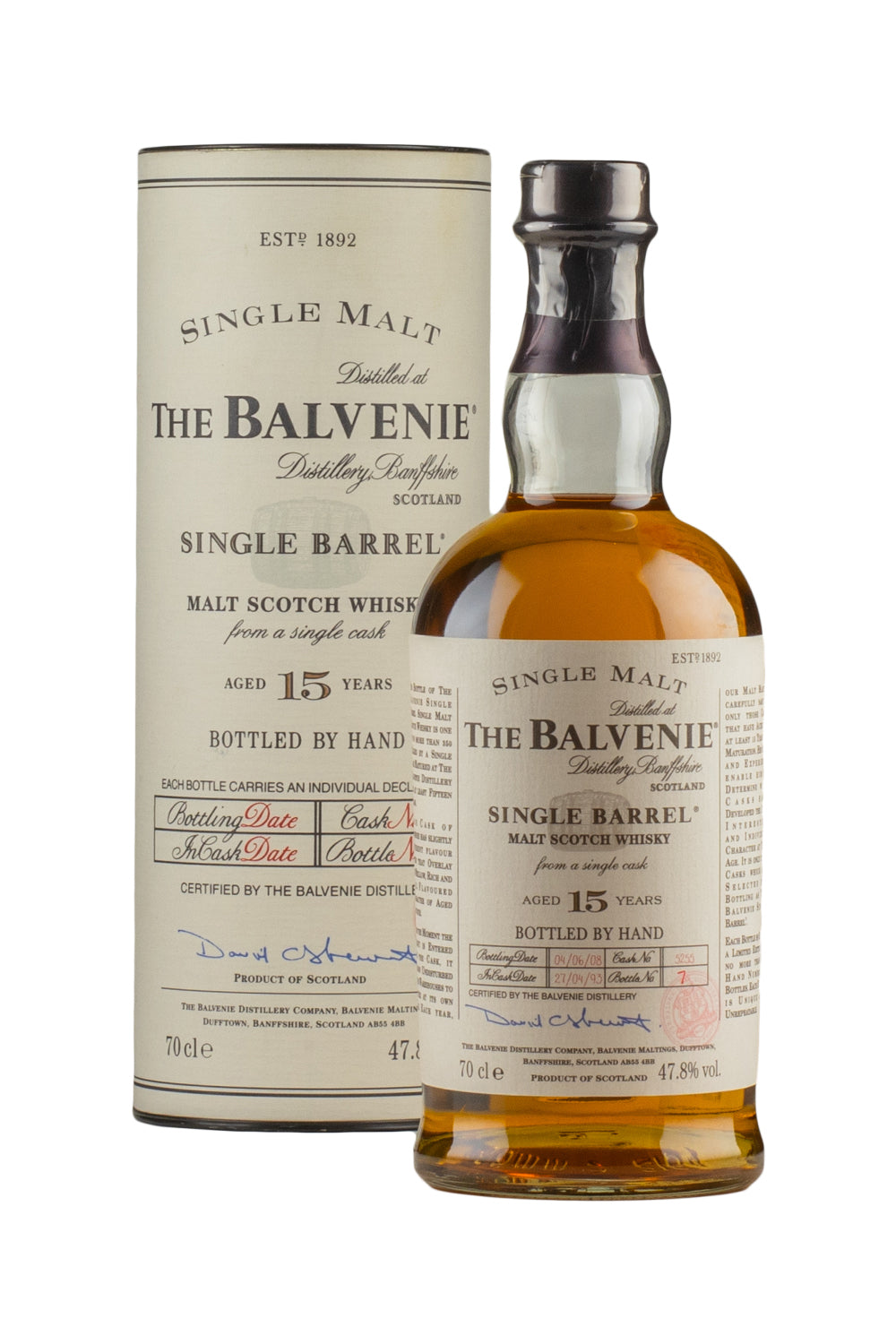 Balvenie 15 Year Old Single Barrel #5255 1993