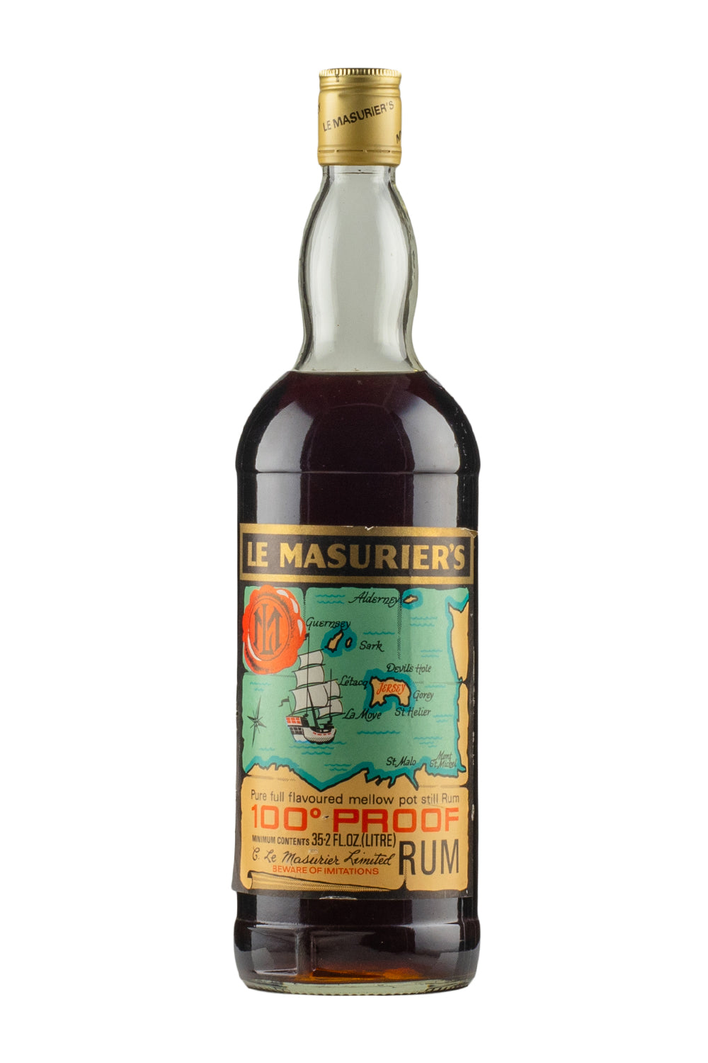 Le Masurier`s Extra Quality 100 Proof Rum c. 1970s