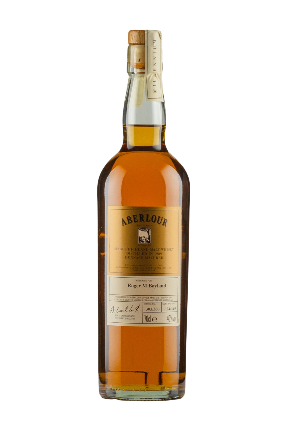 Aberlour Millennium Dunnage Matured Private Bottling 1989