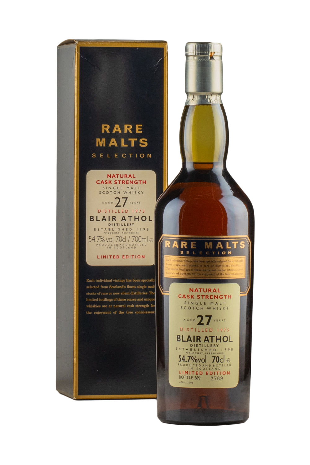 Blair Athol 27 Year Old Rare Malts 1975