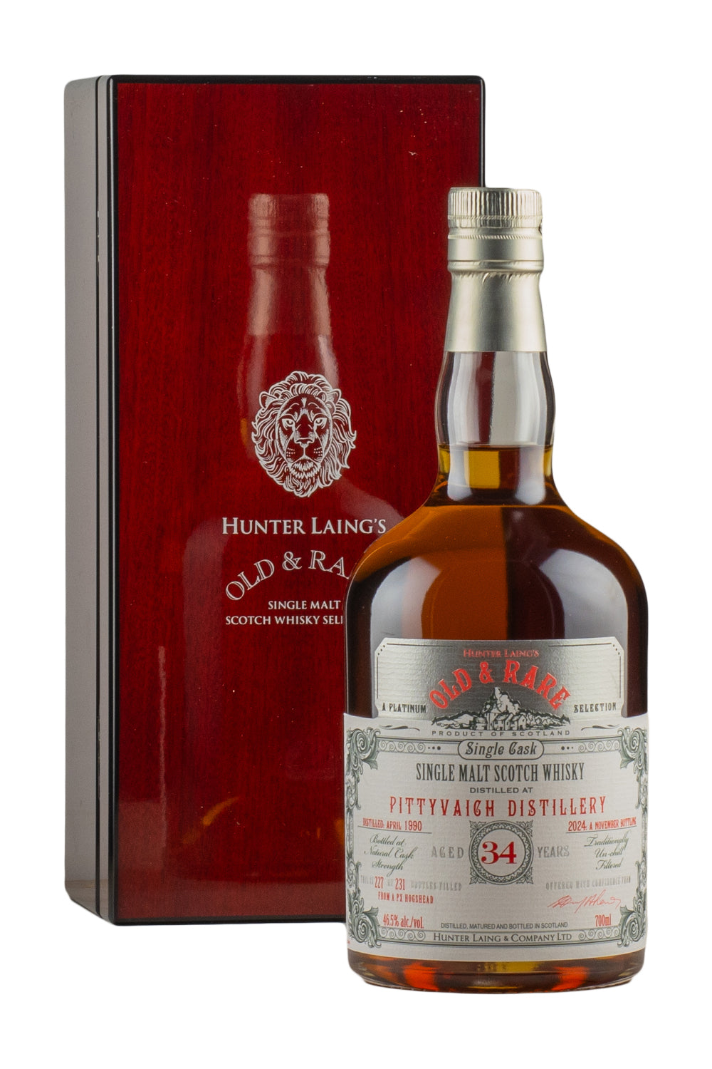 Pittyvaich 34 Year Old `Old and Rare` Hunter Laing 1990