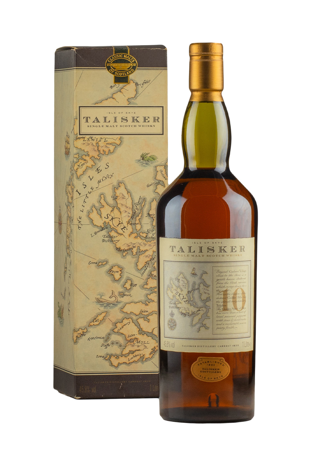 Talisker 10 Year Old Map Label c. 1990s