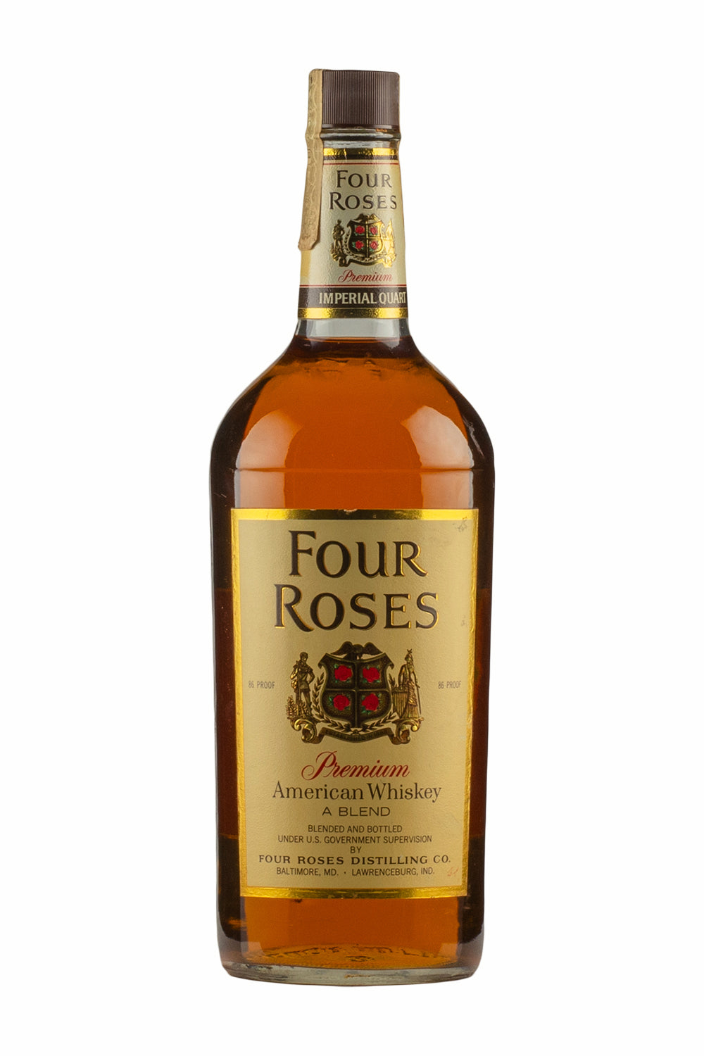Four Roses Blended American Whisky Quart c. 1970s