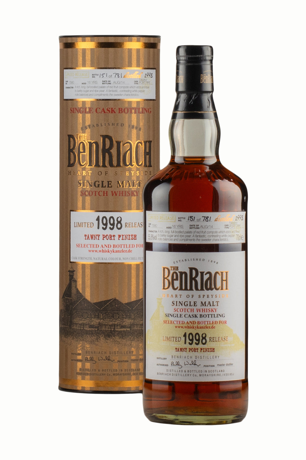 Benriach 16 Year Old Single Tawny Port Cask #7580 1998