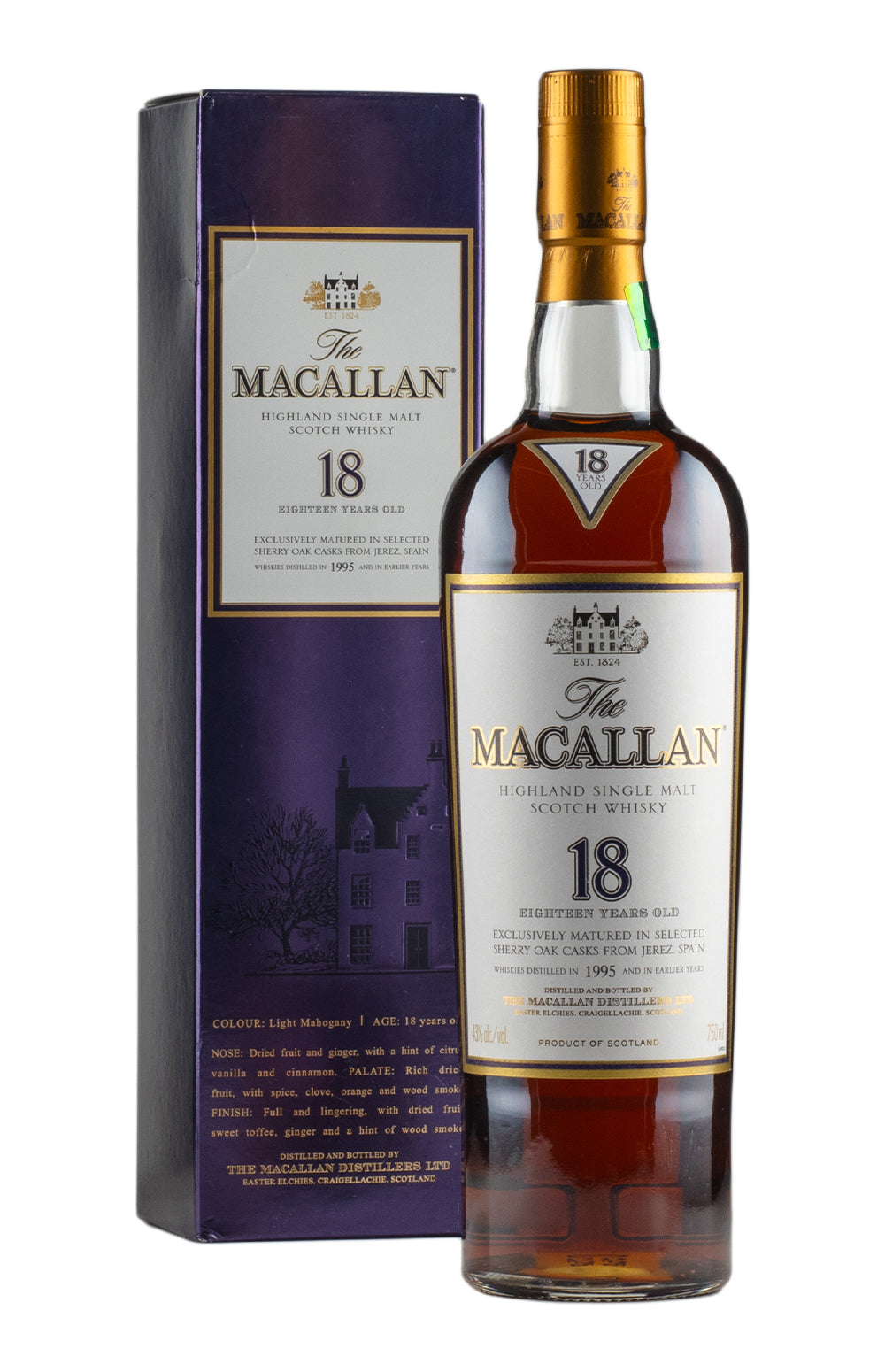Macallan 18 Year Old Sherry Oak (6 x 70cl) 1995