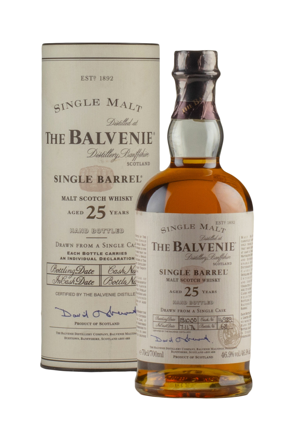 Balvenie 25 Year Old Single Barrel #14989 1974