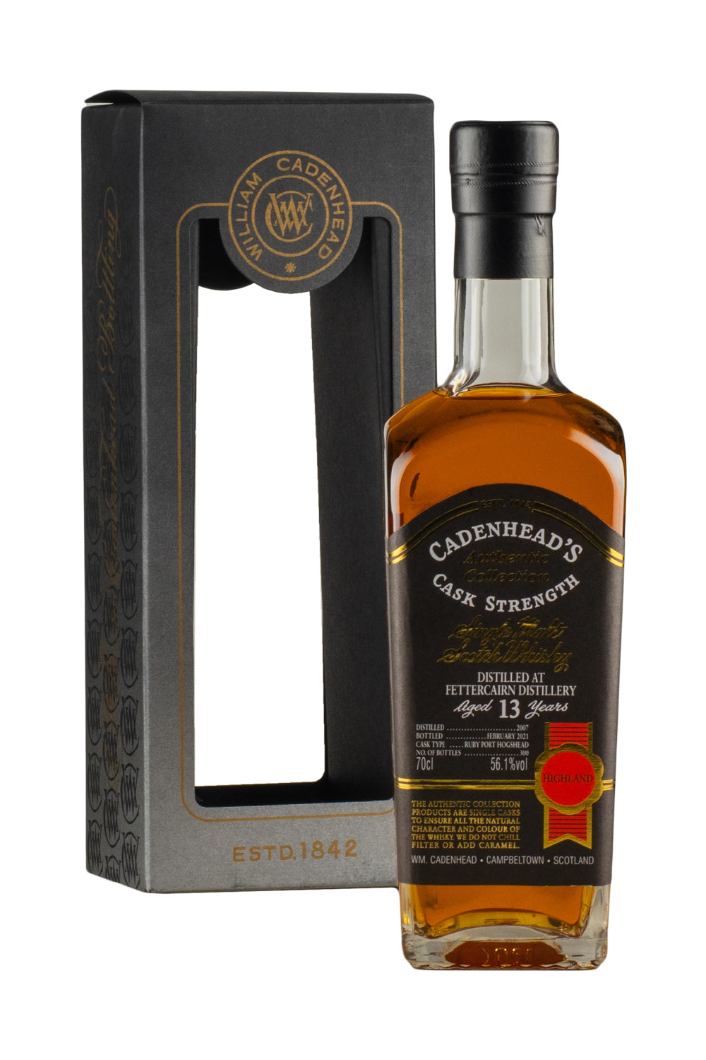 Fettercairn 13 Year Old Cadenheads Authentic Collection `Tour of Scotland` 2007