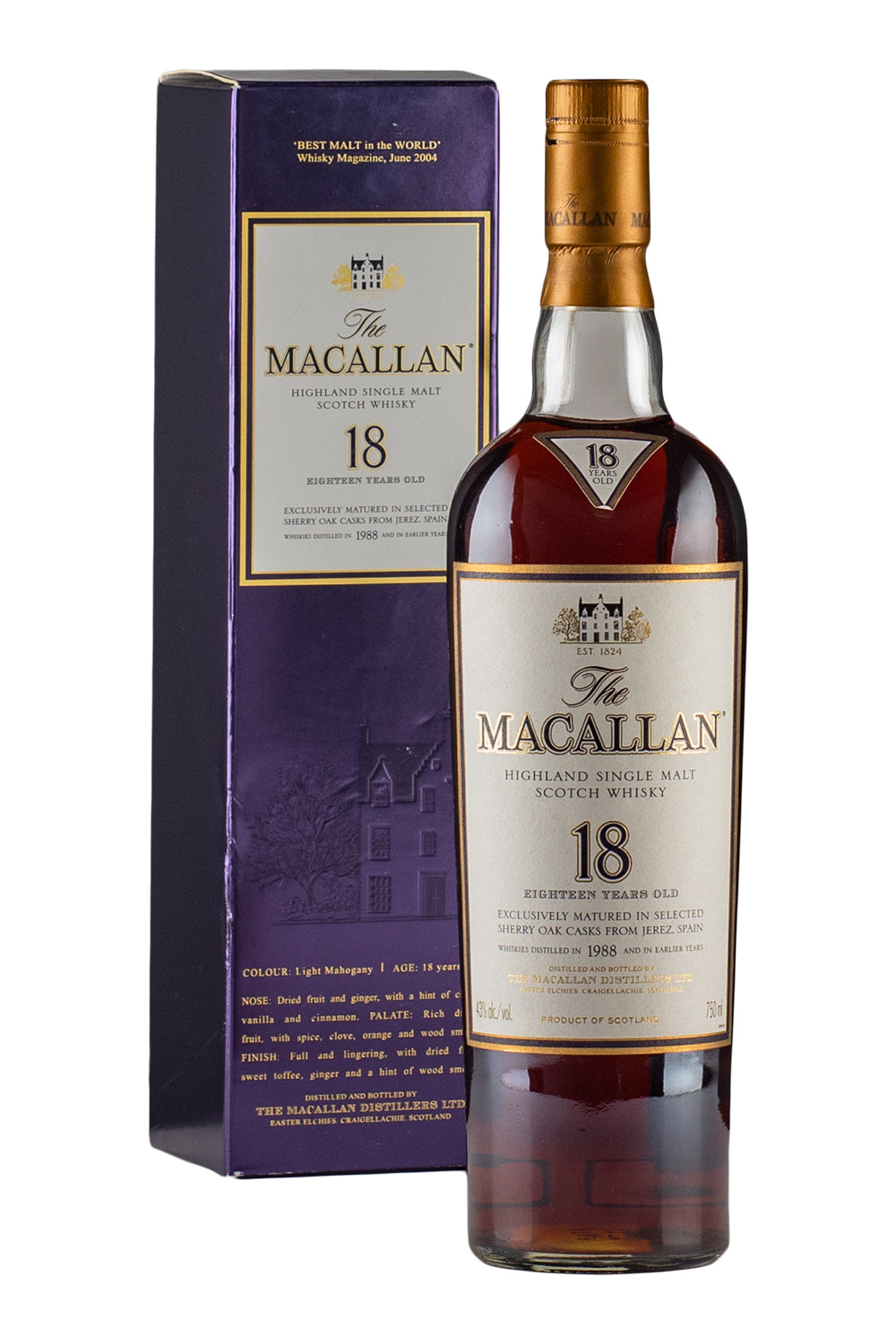 Macallan 18 Year Old Sherry Oak 1988