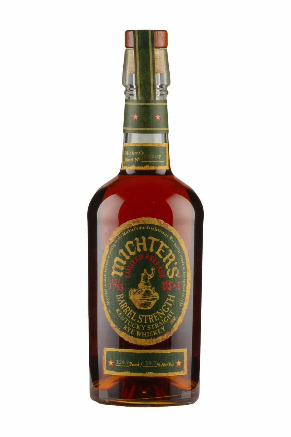 Michters Barrel Strength Rye (2025 Release) 54.7%