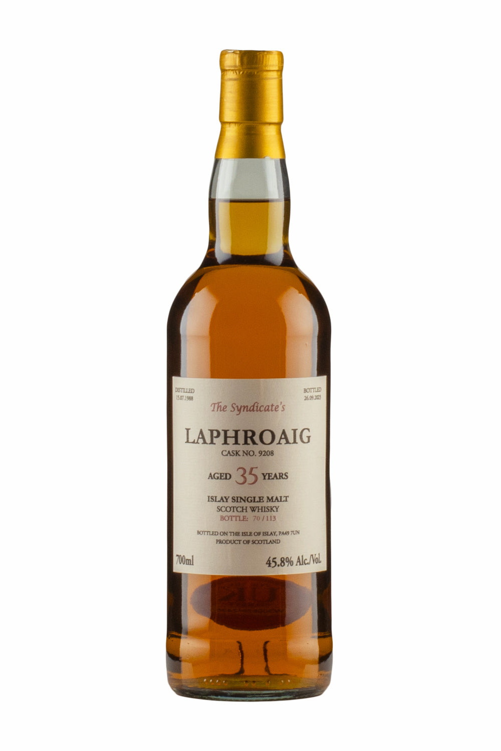 Laphroaig 35 Year Old The Syndicate 1988