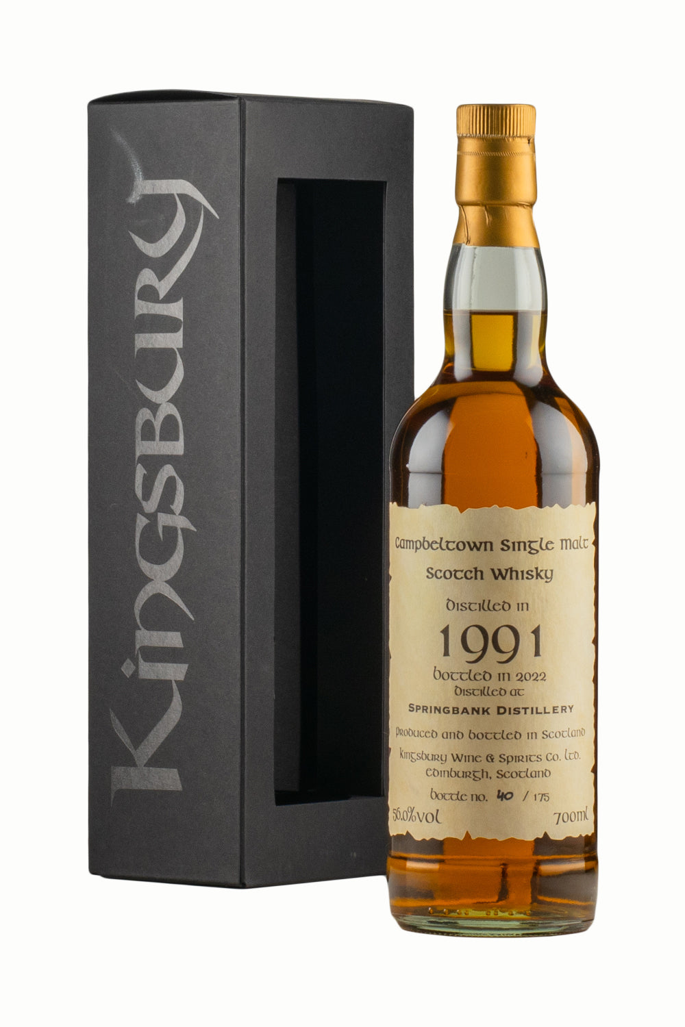 Springbank 30 Year Old Kingsbury Celtic Label 1991