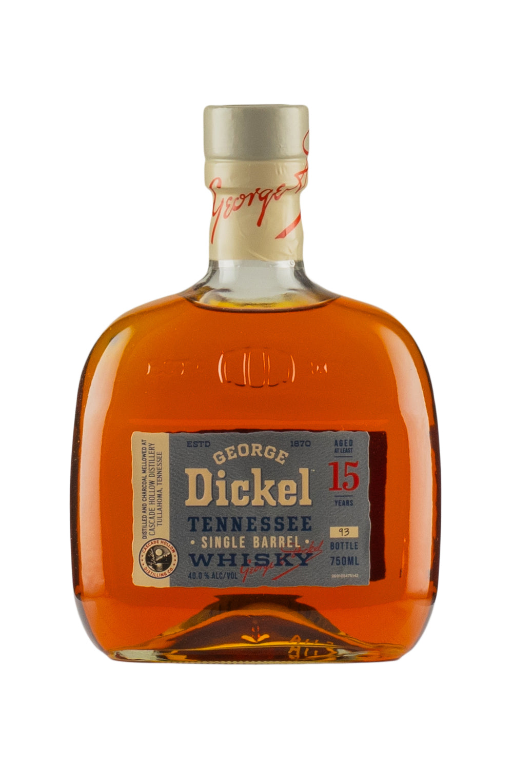 Geroge Dickel 15 Year Old Single Barrel