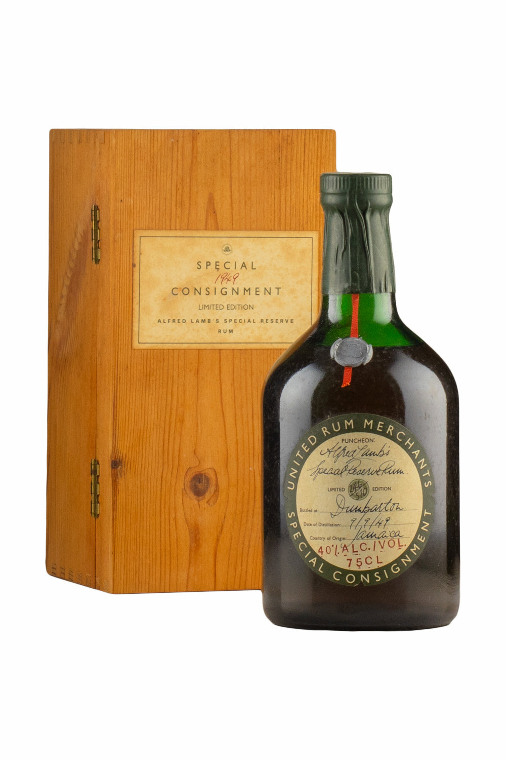 Alfred Lamb`s Special Consignment Rum 1949